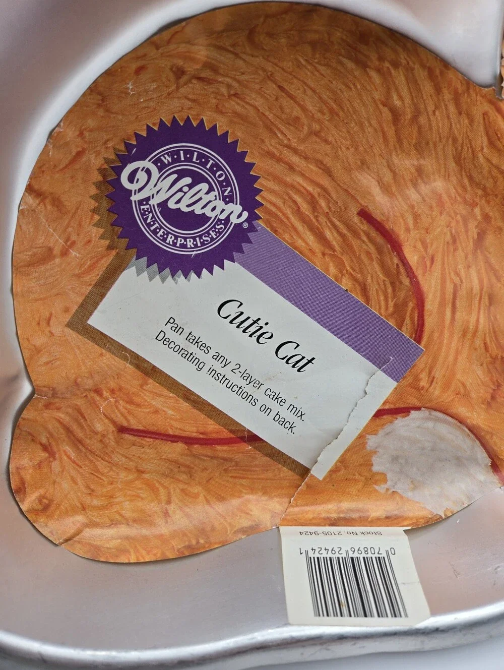 Vintage Wilton 1989 Cutie Cat Aluminum Cake Pan With Insert